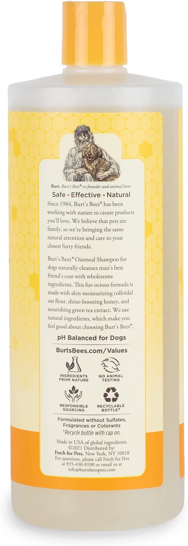 Burt's Bees for Dogs Natural Oatmeal Shampoo with Colloidal Oat Flour and Honey - Image 2