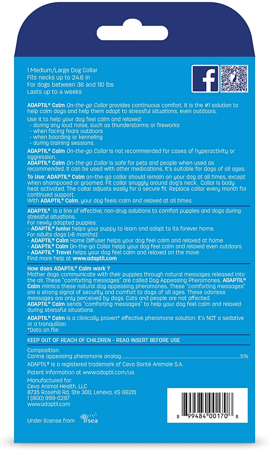 Adaptil Calm On-the-Go Collar for Medium to Large Dogs - Image 4